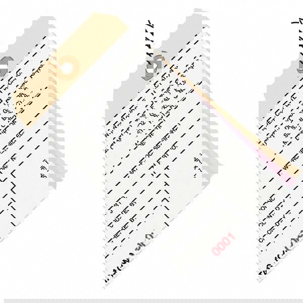 Blank Tag: 6-1/4'' High, Manila & White, Synthetic Paper